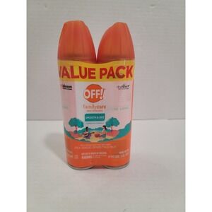OFF! FamilyCare Smooth & Dry Insect Repellent - 2cans 4 oz each NEW SEALED